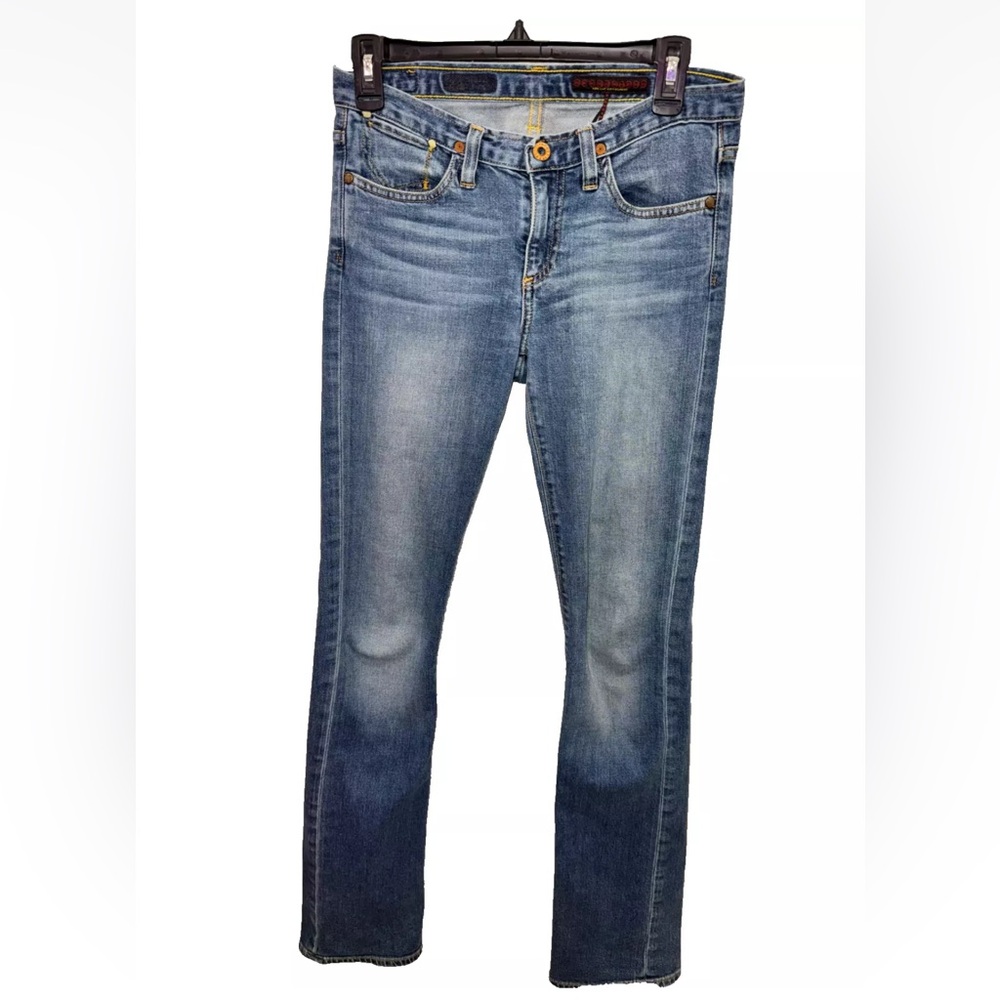 AG Adriano Goldschmied straight leg Dark Wash Blue Jeans Size 25R 26x28 Vintage